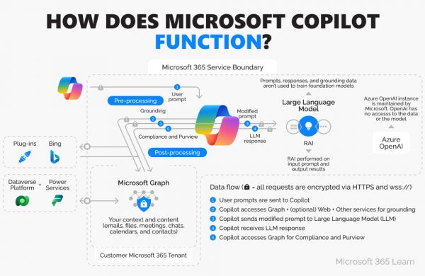 Infographics on how Microsoft Copilot's functions